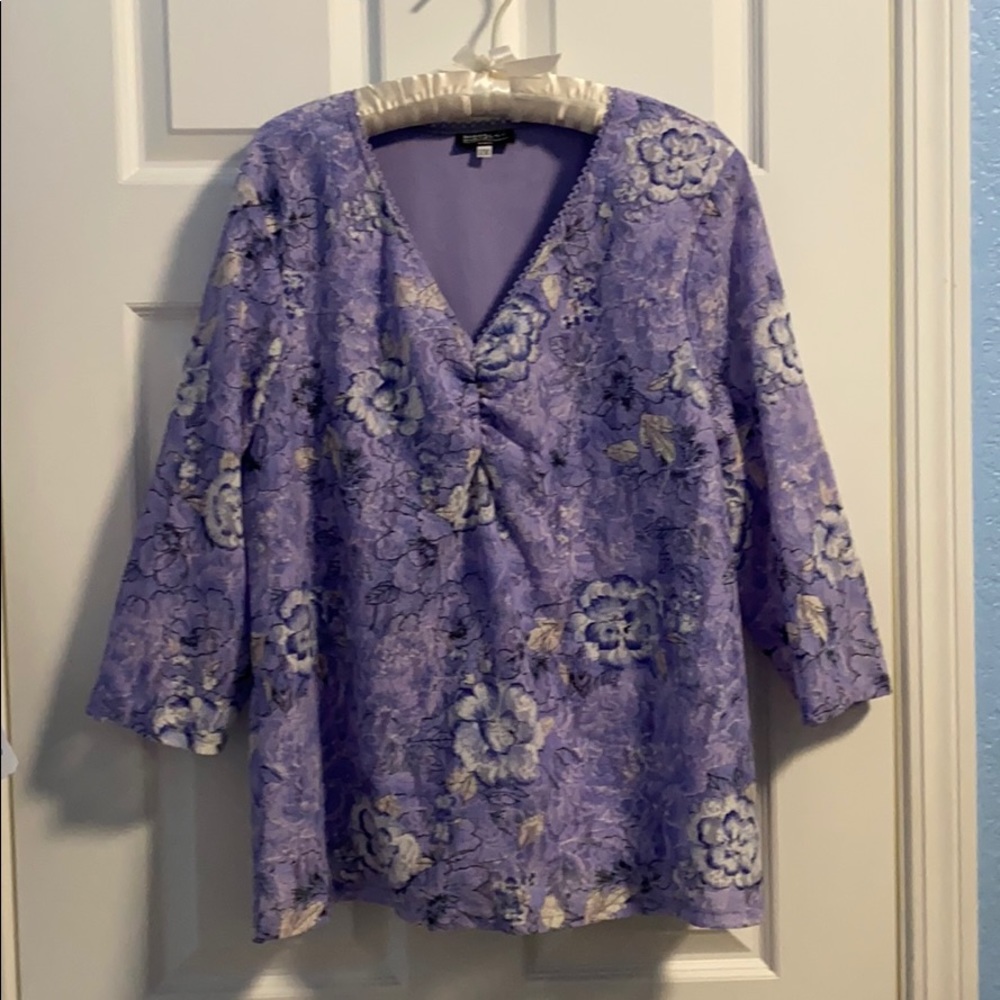 Lavender floral shirt